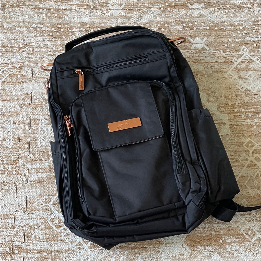 Jujube Be Right Knight Black Backpack with Rose Gold Accents